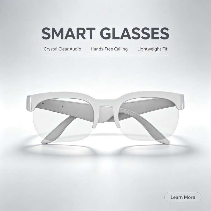 Audio Music To Video - Bluetooth Smart Sports Glasses Touch Control