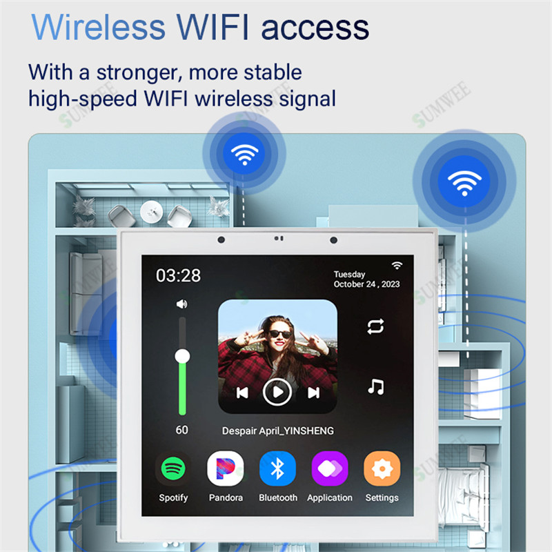 4 Inch Android 11 Tuya Smart H - Audio Music Background 评论和价格