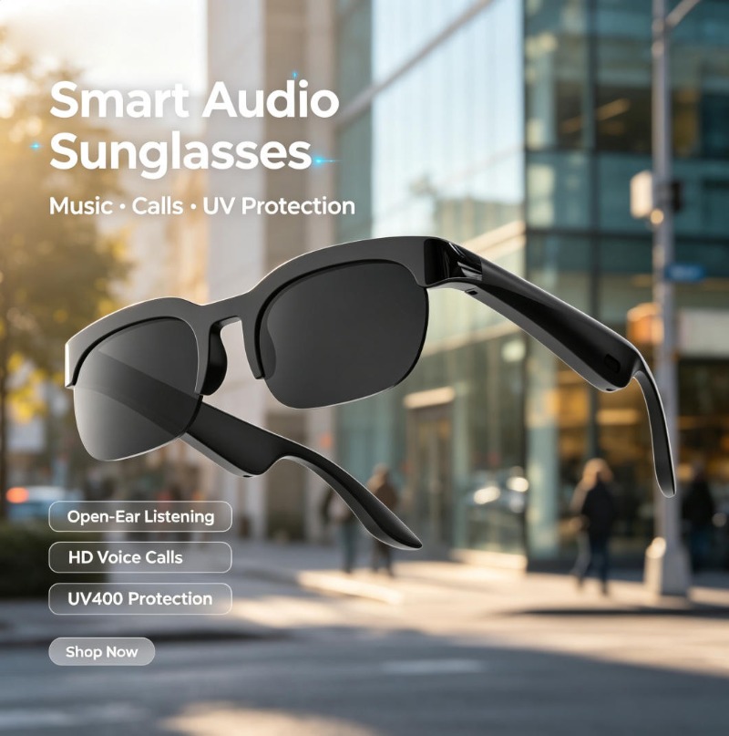 Open‑Ear Smart Audio Sunglasse - Audio Music To Video 评论和价格