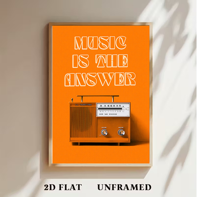 Vintage Radio Wall Art Framele - Audio Music Background 评论和价格