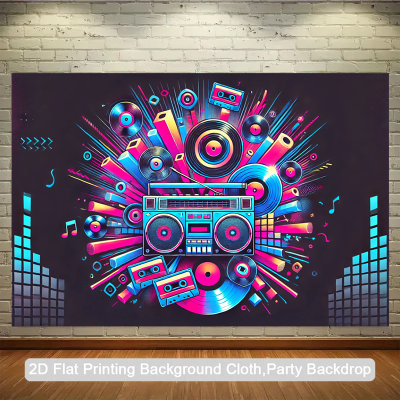 2D flat, 1-piece product. Retr - Audio Music Background 评论和价格