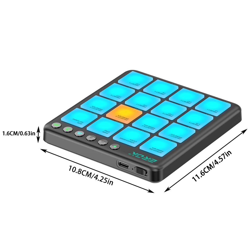 EROK Wireless 16 Pad MIDI Cont - Midi Controller Pad 评论和价格