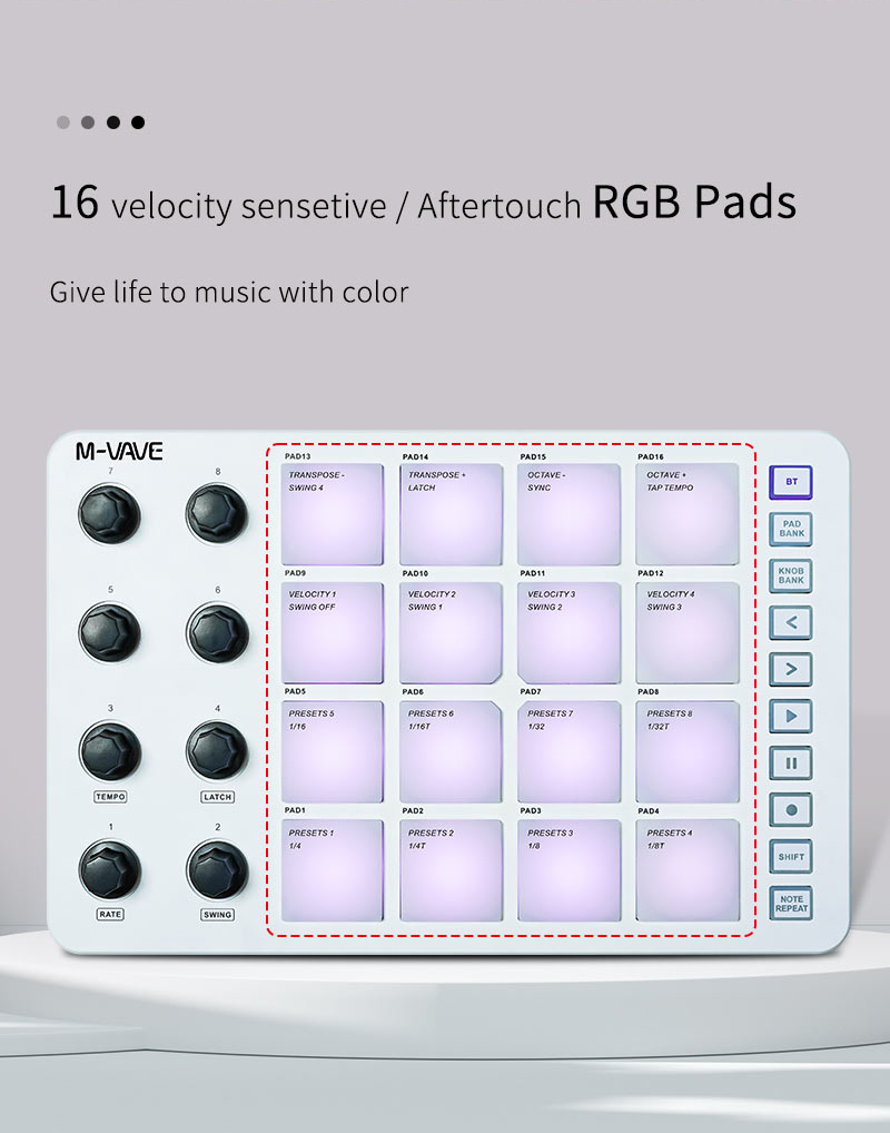 M-Vave SMC-PAD LaunchPad Desig - Midi Controller Pad 评论和价格