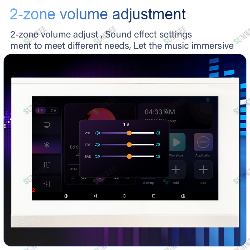 7 Inch Touch Screen 2 Zone Sma - Audio Music Background 评论和价格