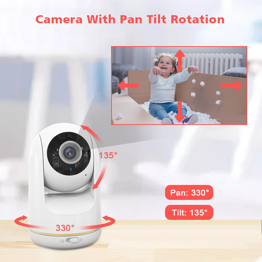 VB803 Baby Monitor 5 Inch 720P - Audio Music To Video 评论和价格