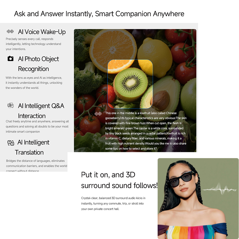 2026 AI smart Glasses HD 800W  - Audio Music To Video 评论和价格
