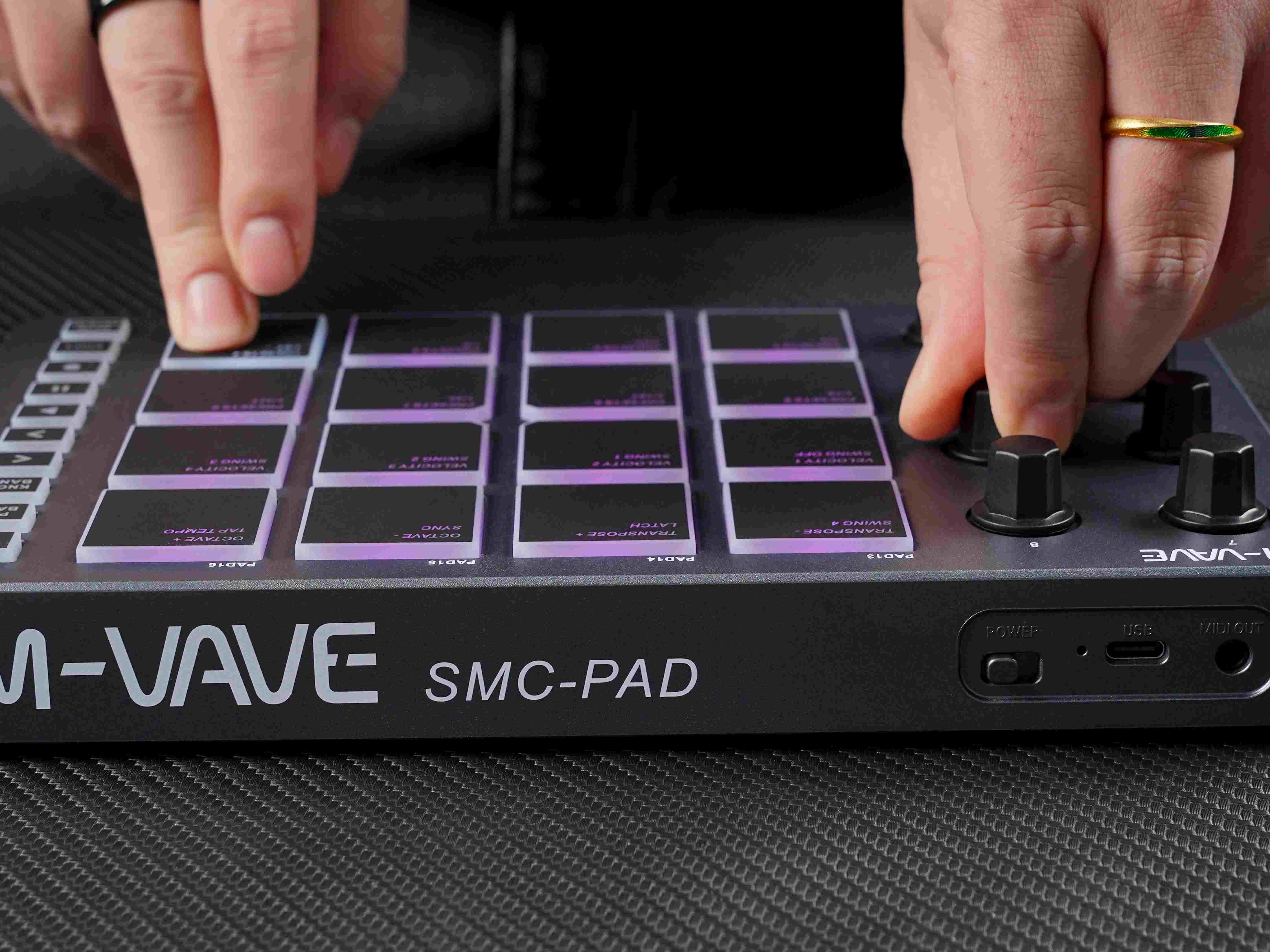 M-VAVE SMC-PAD MIDI Black Cont - Midi Controller Pad 评论和价格