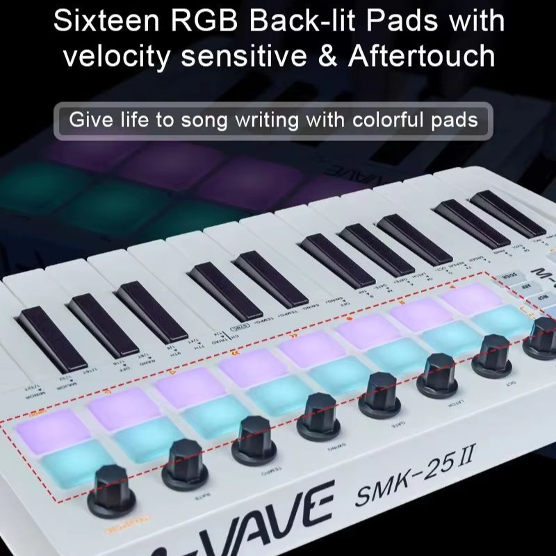 M-Vave Smk-25 Midi Keyboard Co - Midi Controller Pad 评论和价格