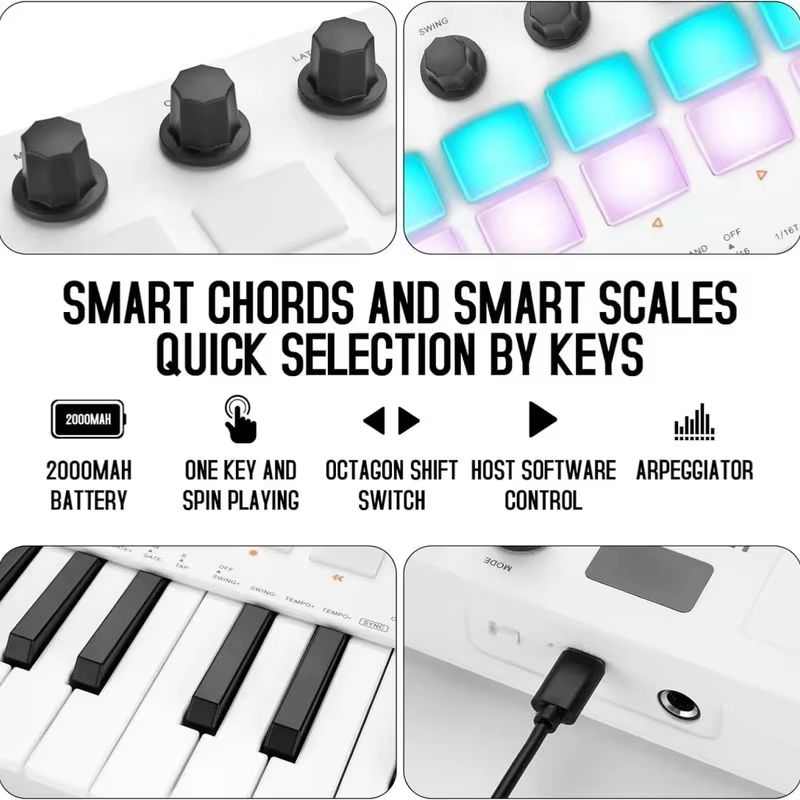 M-Vave Smk-25 Midi Keyboard Co - Midi Controller Pad 评论和价格