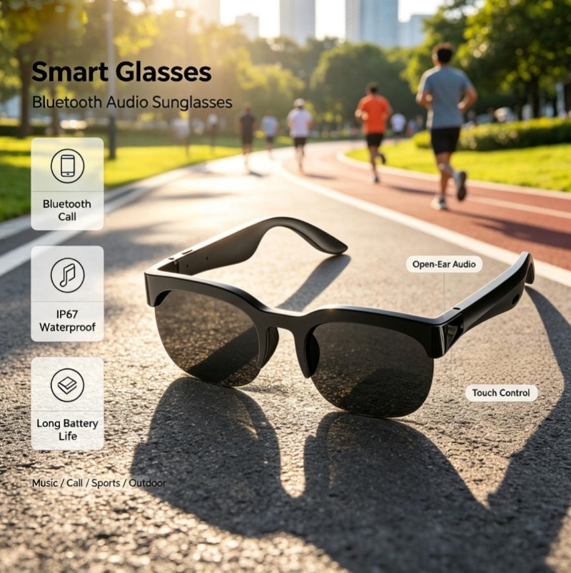 Bluetooth Audio Smart Glasses  - Audio Music To Video 评论和价格