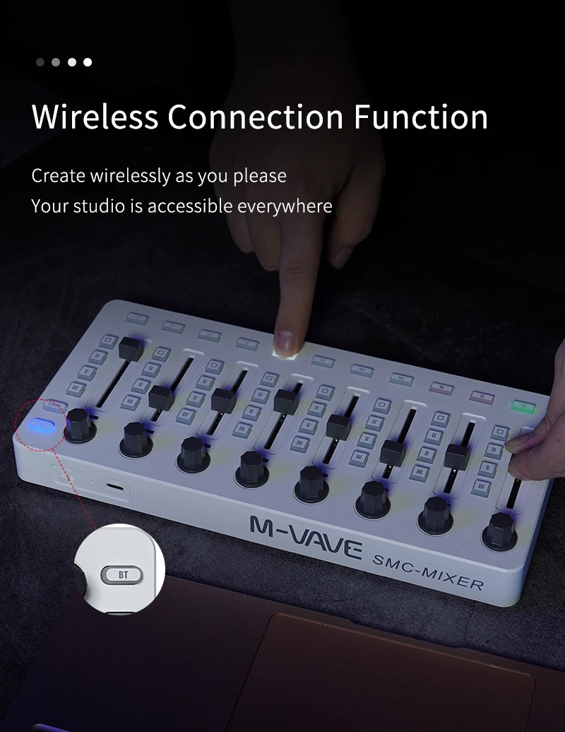 M-VAVE SMC-Mixer Wireless MIDI - Midi Controller Pad 评论和价格