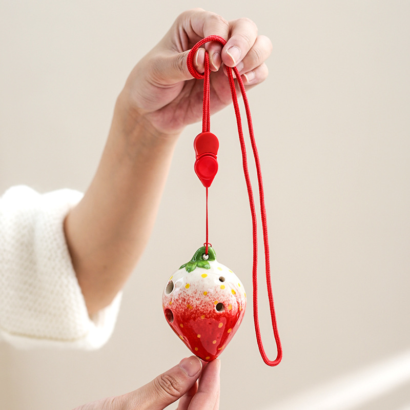 Cute Strawberry Shaped Ocarina - Ocarina Ceramic 评论和价格