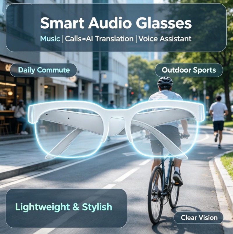 Bluetooth Smart Sports Glasses - Audio Music To Video 评论和价格